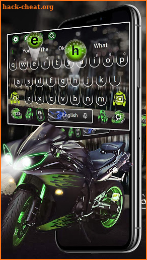 Black Motorbike Keyboard Theme screenshot