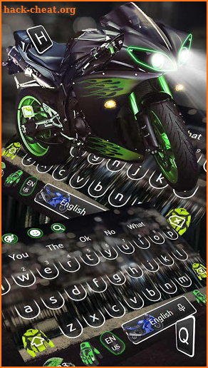Black Motorbike Keyboard Theme screenshot