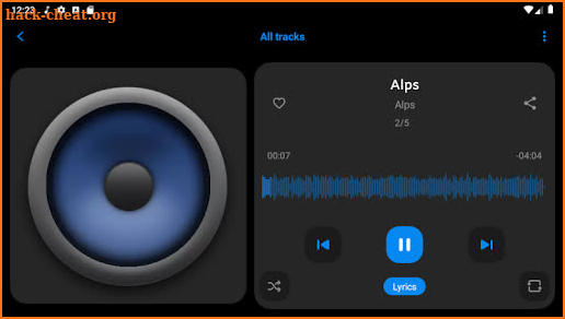 Black Music Player (no ads) screenshot