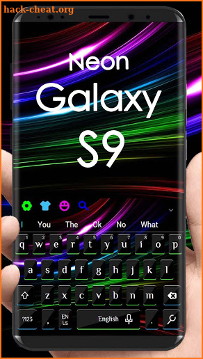 Black Neon Keyboard for Galaxy S9 screenshot