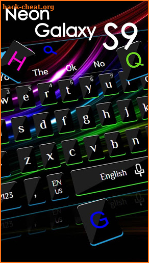 Black Neon Keyboard for Galaxy S9 screenshot
