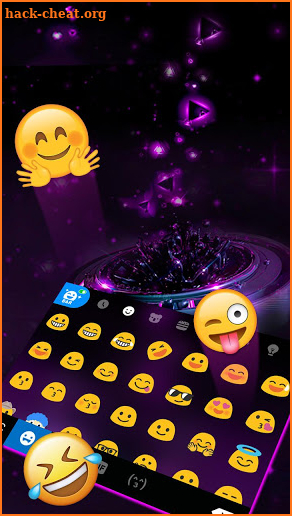 Black Neon Tech Keyboard Theme screenshot