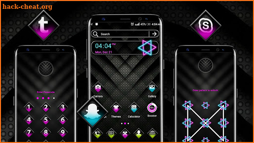 Black Neon Theme Launcher screenshot