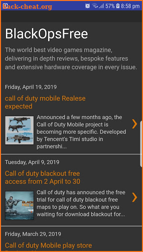 Black Ops Free info of COD Mobile Leagends screenshot