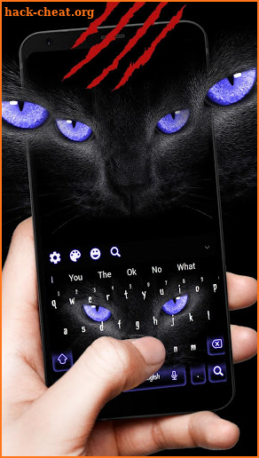Black Panther Evil Cat Keyboard Theme screenshot