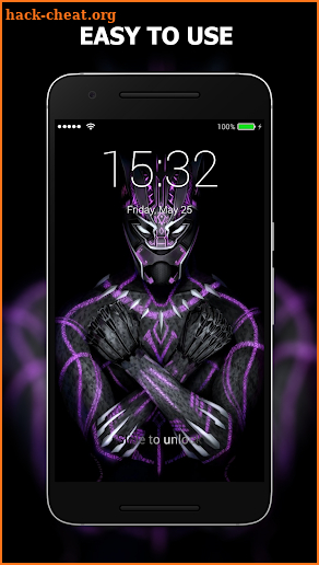 Black Panther Lock Screen Wallpaper screenshot