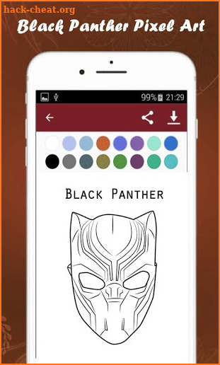 Black Panther Pixel Art screenshot