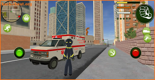 Black Panther Stickman Rope Hero Crime  Miami City screenshot