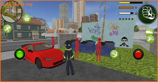 Black Panther Stickman Rope Hero Crime  Miami City screenshot