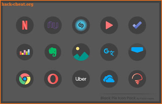 Black Pie - Icon Pack screenshot