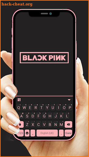 Black Pink Blink Keyboard Background screenshot