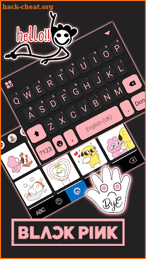 Black Pink Blink Keyboard Background screenshot
