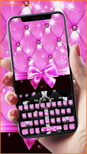Black Pink Bowknot Keyboard screenshot