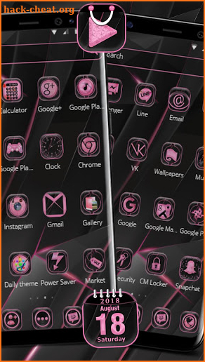 Black Pink Gentleman Theme screenshot
