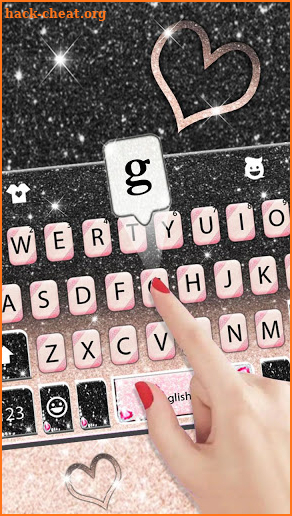 Black Pink Glitter Keyboard Theme screenshot
