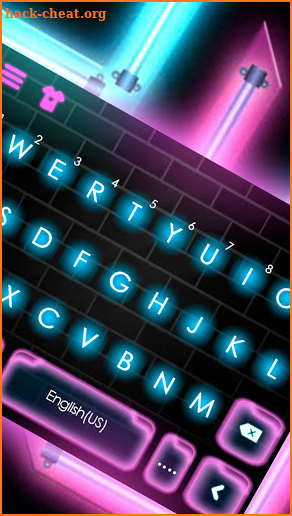 Black Pink Neon Keyboard Theme screenshot