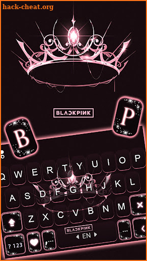 Black Pink Tiara Keyboard Background screenshot