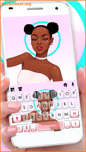Black Pretty Girl Keyboard Theme screenshot
