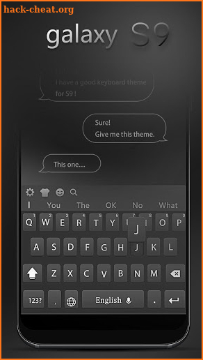 Black Professional Keyboard for Samsung S9 screenshot