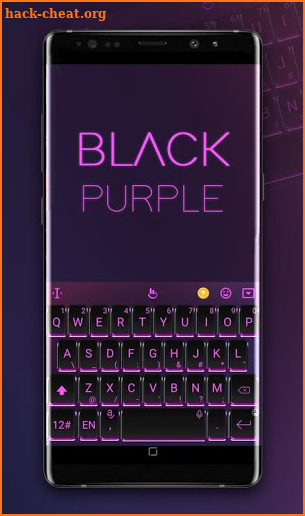 Black Purple Light Keyboard Theme screenshot