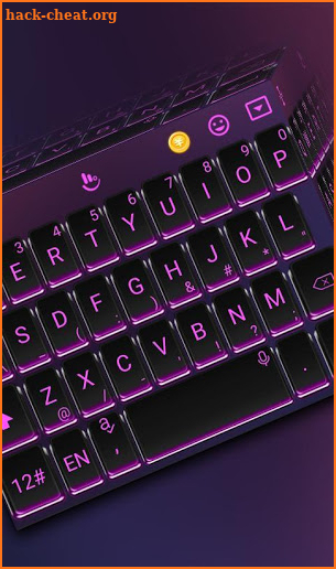 Black Purple Light Keyboard Theme screenshot