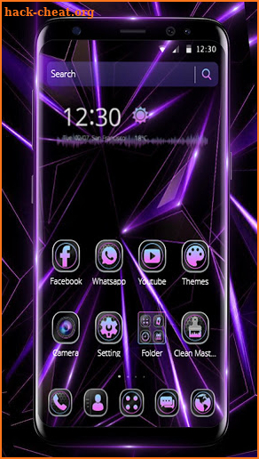 Black Purple Neat Business Technology Theme screenshot