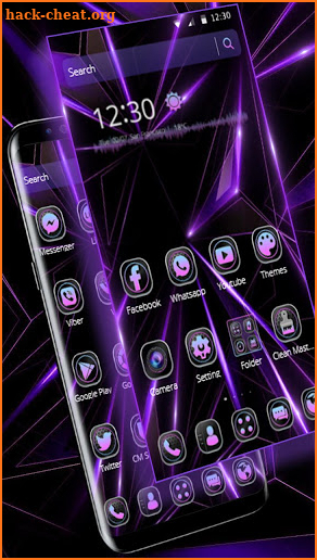 Black Purple Neat Business Technology Theme screenshot