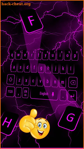 Black purple neon keyboard screenshot