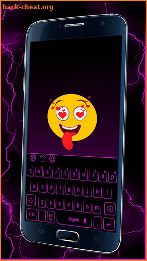 Black purple neon keyboard screenshot