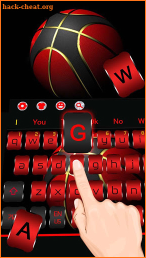 Black Red Basketball Keyboard screenshot