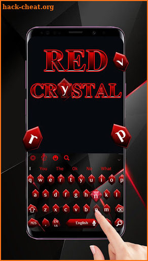 Black Red Crystal Diamond Keyboard screenshot