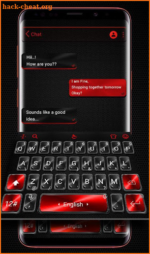 Black Red Keyboard Theme screenshot