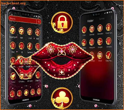 Black Red Lips Theme screenshot