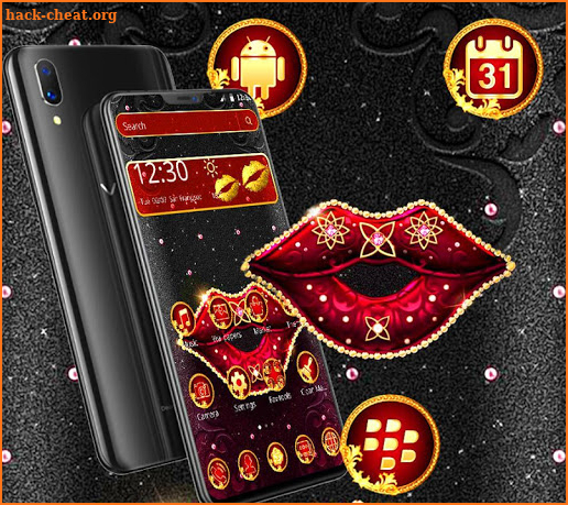 Black Red Lips Theme screenshot