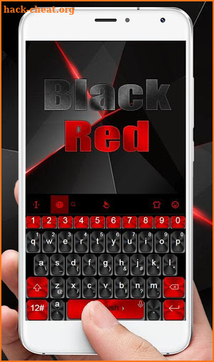 Black Red Metal Keyboard Theme screenshot