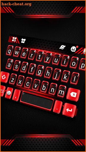 Black Red Tech Keyboard Theme screenshot