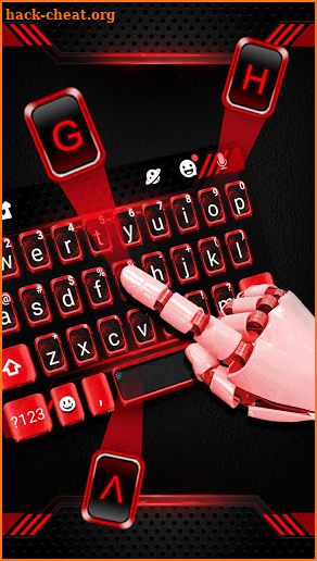 Black Red Tech Keyboard Theme screenshot