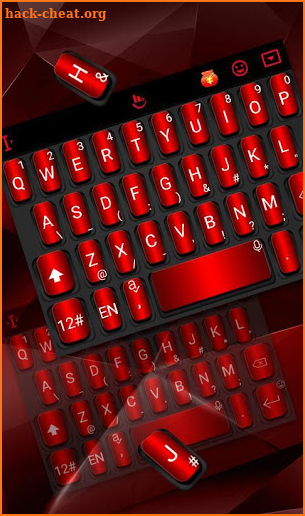 Black Red Texture Keyboard Theme screenshot
