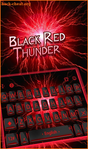 Black Red Thunder Keyboard Theme screenshot