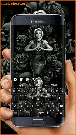 Black Rose Skeleton Lady Keyboard screenshot