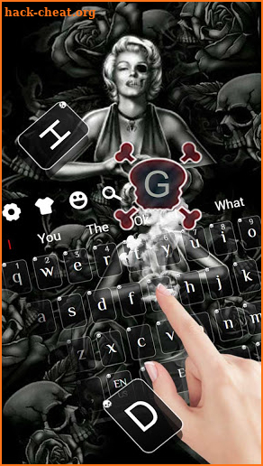 Black Rose Skeleton Lady Keyboard screenshot