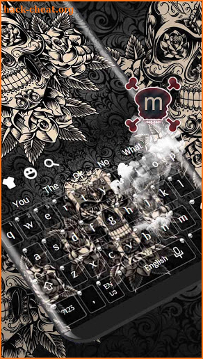 Black Rose Skull Keyboard screenshot