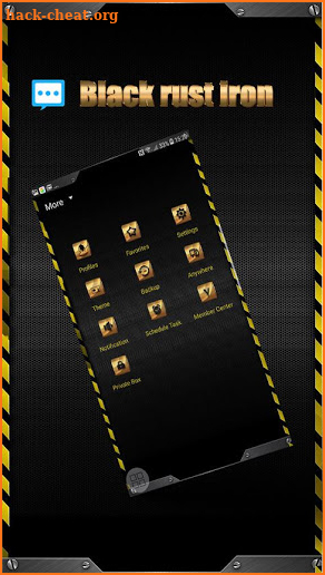 Black rust iron skin for Handcent Next SMS screenshot