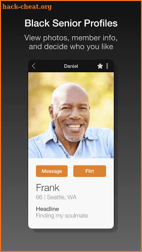 Black Senior Personals App screenshot