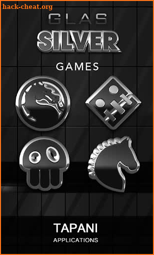 Black silver glas icon pack 3D screenshot