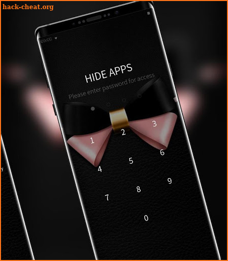 Black simple cute pink tie theme screenshot