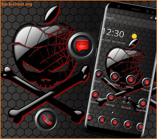 Black Skull Apple Theme screenshot