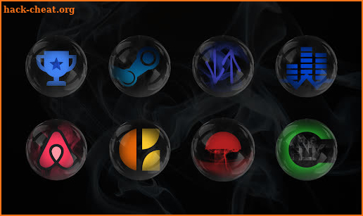 Black Smoke & Glass Icon Pack screenshot