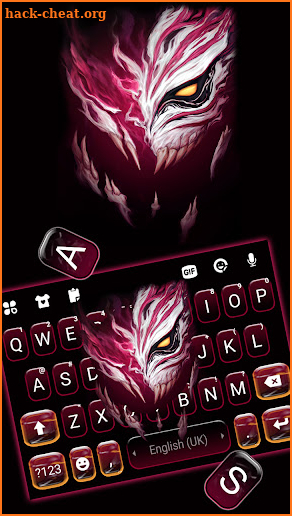 Black Smoke Mask Keyboard Background screenshot