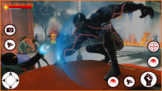 Black spider Rope Hero Battle screenshot